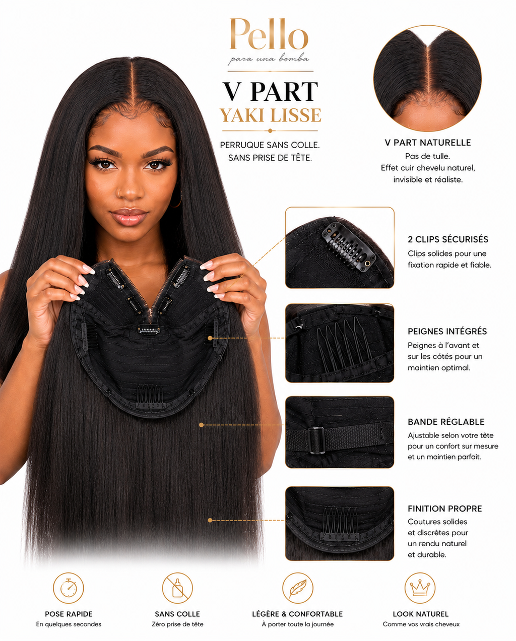 V part wig