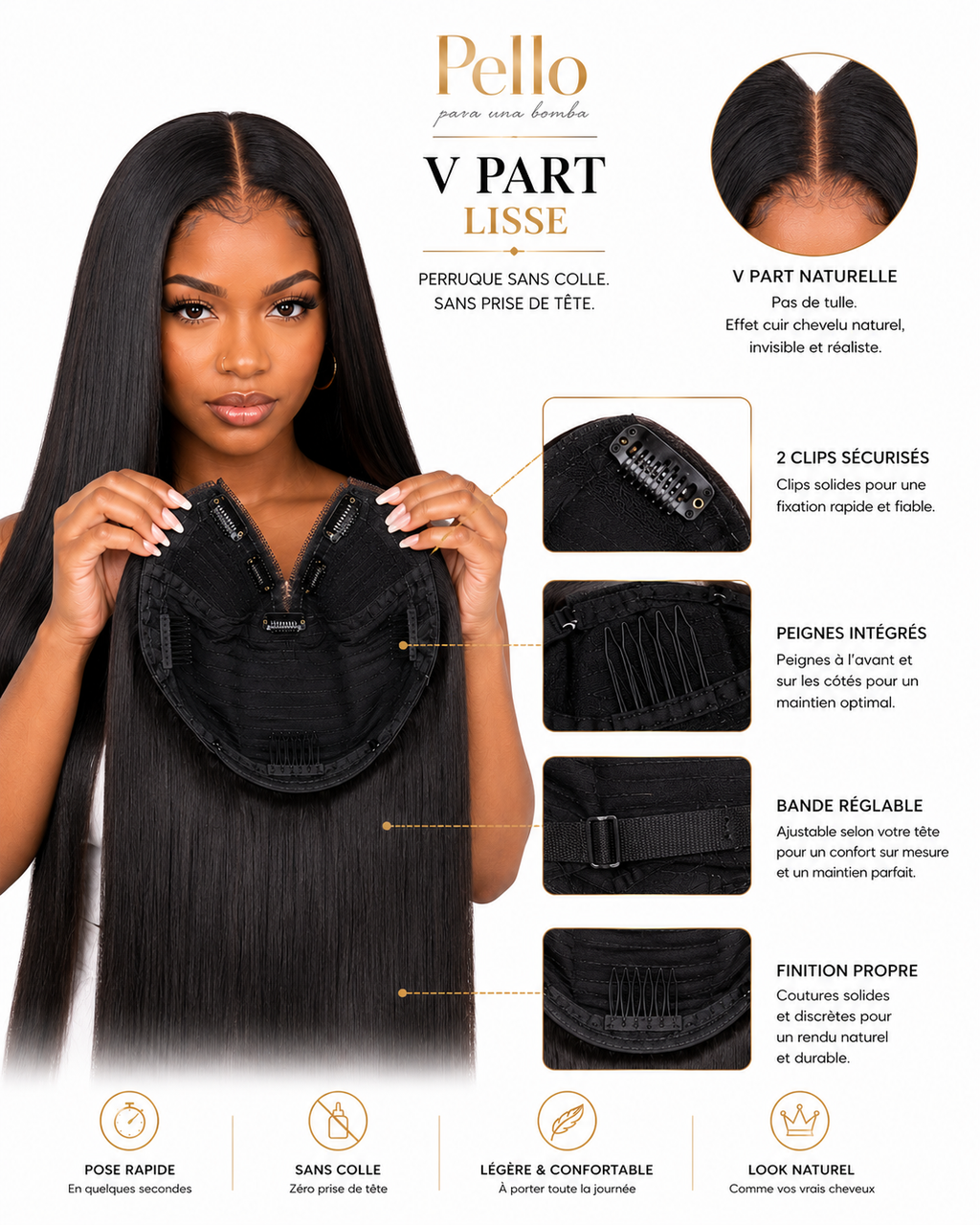V part wig
