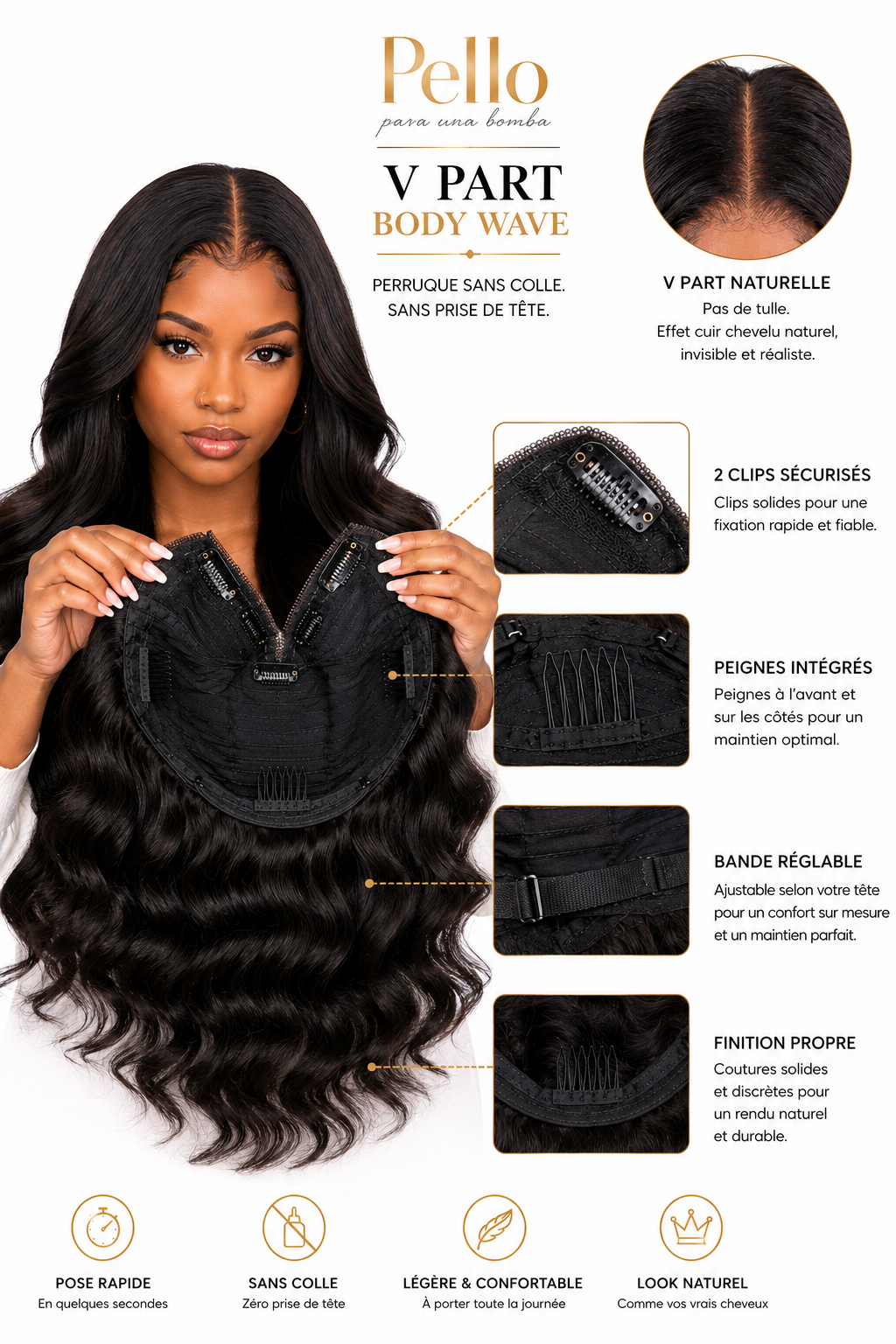 V part wig